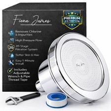 Filtered Shower Head High Pressure Shower Filter for Hard Water, Chlorine R...