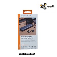 Hyper - HyperDrive Next  6 Port USB-C Hub, 4K HDMI, 1 USB-C, 2 USB-A, travel doc