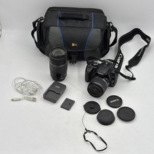 Canon EOS Digital Rebel XTi DSLR Camera w EFs 18-55mm  75-300mm Lens Battery 