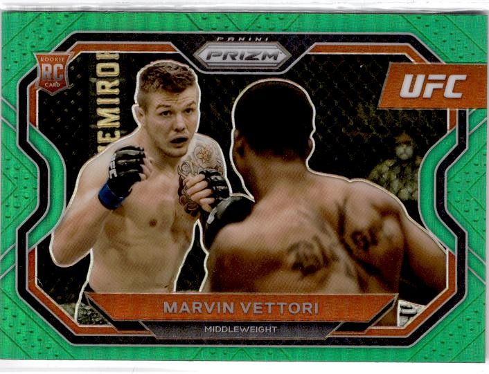 2021 Panini Prizm UFC #143 Marvin Vettori Green Prizms