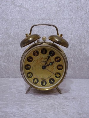 4G5Ura - Tschechoslowakei Doppelglocken Design Prim Wecker - Vintage um 1970