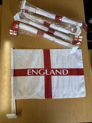 4er Set England Auto Fensterfahnen