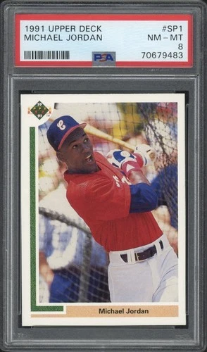 1991 Upper Deck Michael Jordan Rookie RC #SP1 PSA 8 NM-MT Chicago White Sox