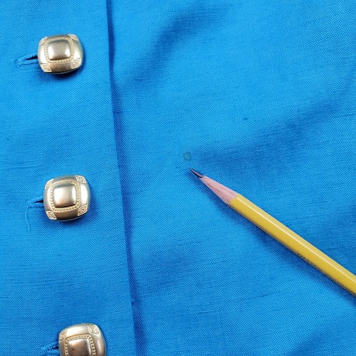 Cynthia Howie Linen Maxi Dress Women 8 Blue Short Sleeve Buttons Maggy Boutique - Picture 8 of 8