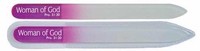 Fingernail File-glass-woman Of God (prov 31:30)-pink (pack Of 4) Fingernail File-glass-woman Of God (prov 31:30)-pink (pack Of 4)