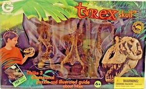 GEOWORLD 3D Puzzle and illustrated guide about T-Rex Skull | eBay