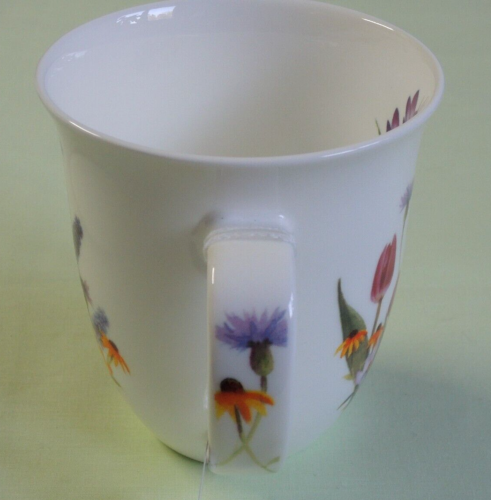 1 Porzellan Tassen Blumen viele Ambiente 0,4l Becher groß Kaffee Tee Tulpen Kro - Bild 4 von 6