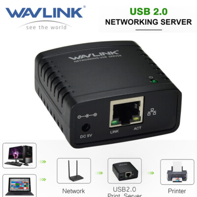 Wavlink USB Network Print Server 10/100Mbps to LAN Print Share Printer Adapter