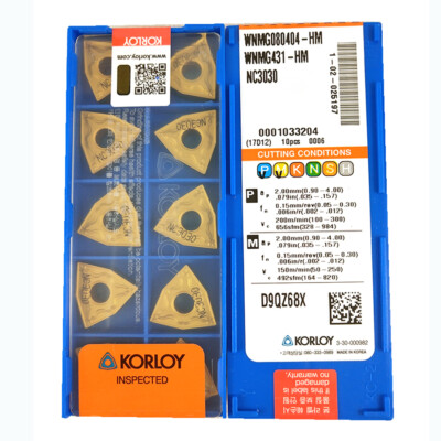 KORLOY WNMG080404-HM NC3030 Carbide Inserts CNC TOOL  Kd