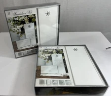 NEW Gartner Studios Wedding Collection Silver Flower Invitation Kit 50 ct 2x25