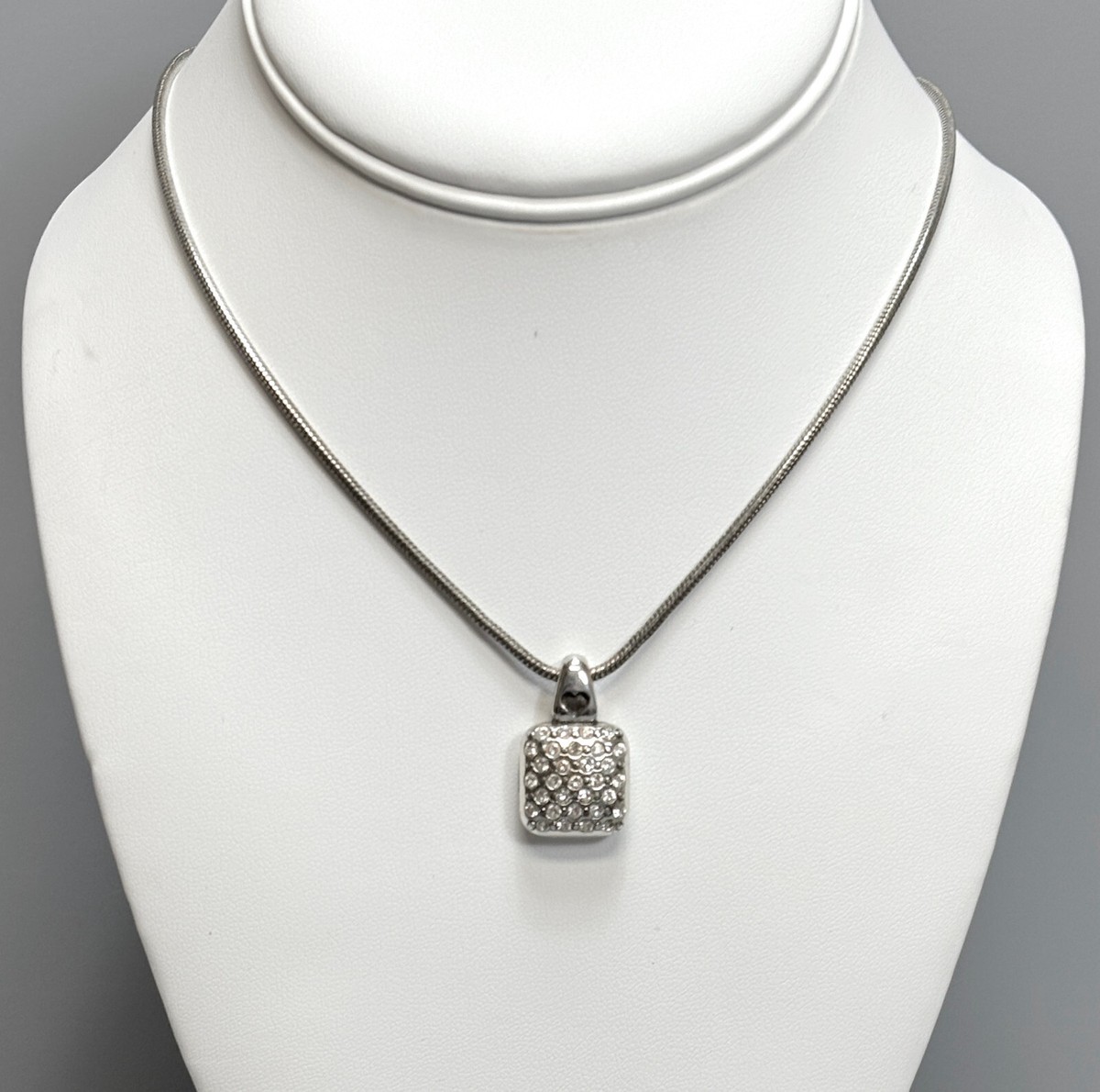 BRIGHTON Sacred Love Square Pave Crystal Reversible Pendant Necklace 15"/17" View 4