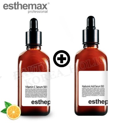 ESTHEPRO Vitamin C Serum 100ml + Hyaluronic Acid Serum 100ml Set Korea Skin Care