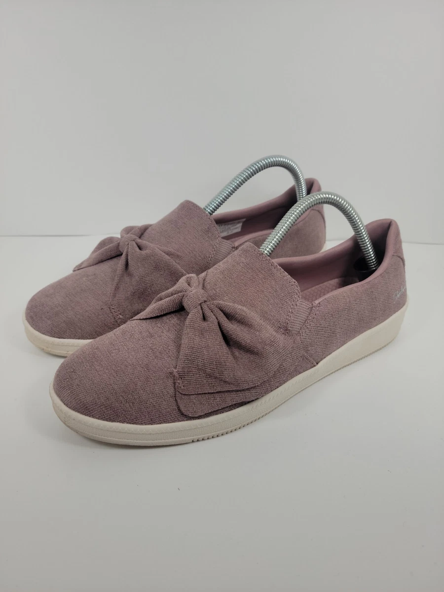 Skechers jersey bow slip clearance ons