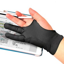 Two Finger Anti-fouling Glove Drawing Pen Graphic Tablet Pad For Artist Black