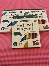 Soy/Beeswax Natural Crayons Sproutlings 8 Bright Colors Non Toxic Lot Of 3 Pack