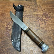 Marble's Gladstone, Mich USA  Expert Fixed Blade Knife W/ Leather Sheath