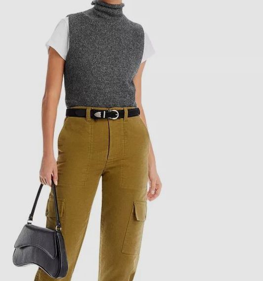 Proenza Schouler White Label Women Gray Lily Sleeveless Turtleneck Sweater Sz XS View 2