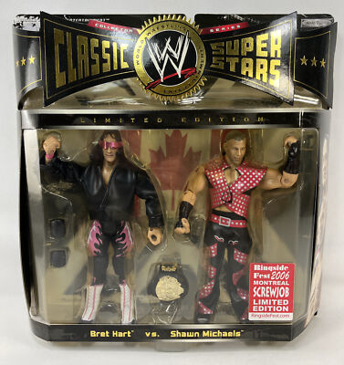 WWE CLASSIC SUPERSTARS Screw Job Bret Hart Shawn Michaels Limited Edition 2006