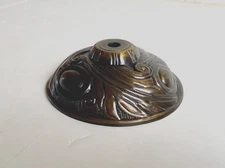 Vintage Metal Canopy Cap Cup Ceiling Light Fixture Lamp Base Spacer Stand NOS