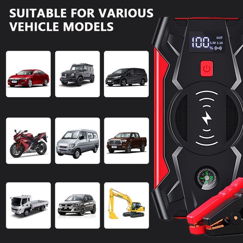 99800mah KFZ Auto Starthilfe Car Jump Starter 12v Ladegerät Booster Powerbank - Bild 11 von 13