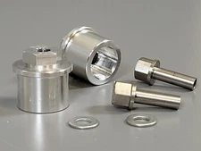 1 Pair 15mm Aluminum Wheel Hub Spacer Extender Widener RC 1/10 Tamiya 12mm Hex