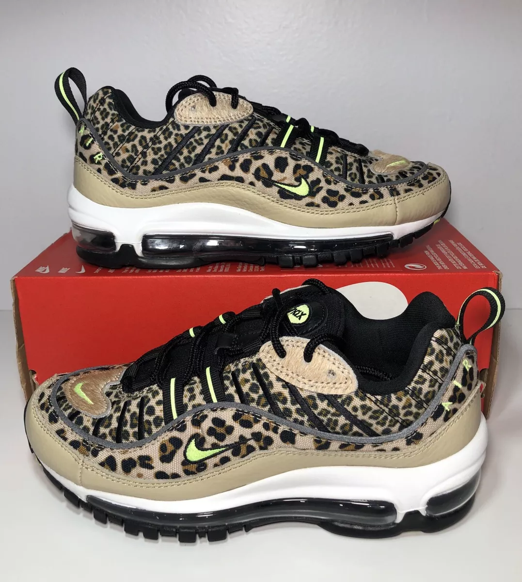 Residuos Calma presente Nike Air Max 98 Premium Leopard Animal Print BV1978-200 3M Women&#039;s  Size 5.5 | eBay