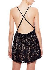 OLIVACEOUS Black Lace Sexy Cami Dress $90 ANTHROPOLOGIE SIZE M