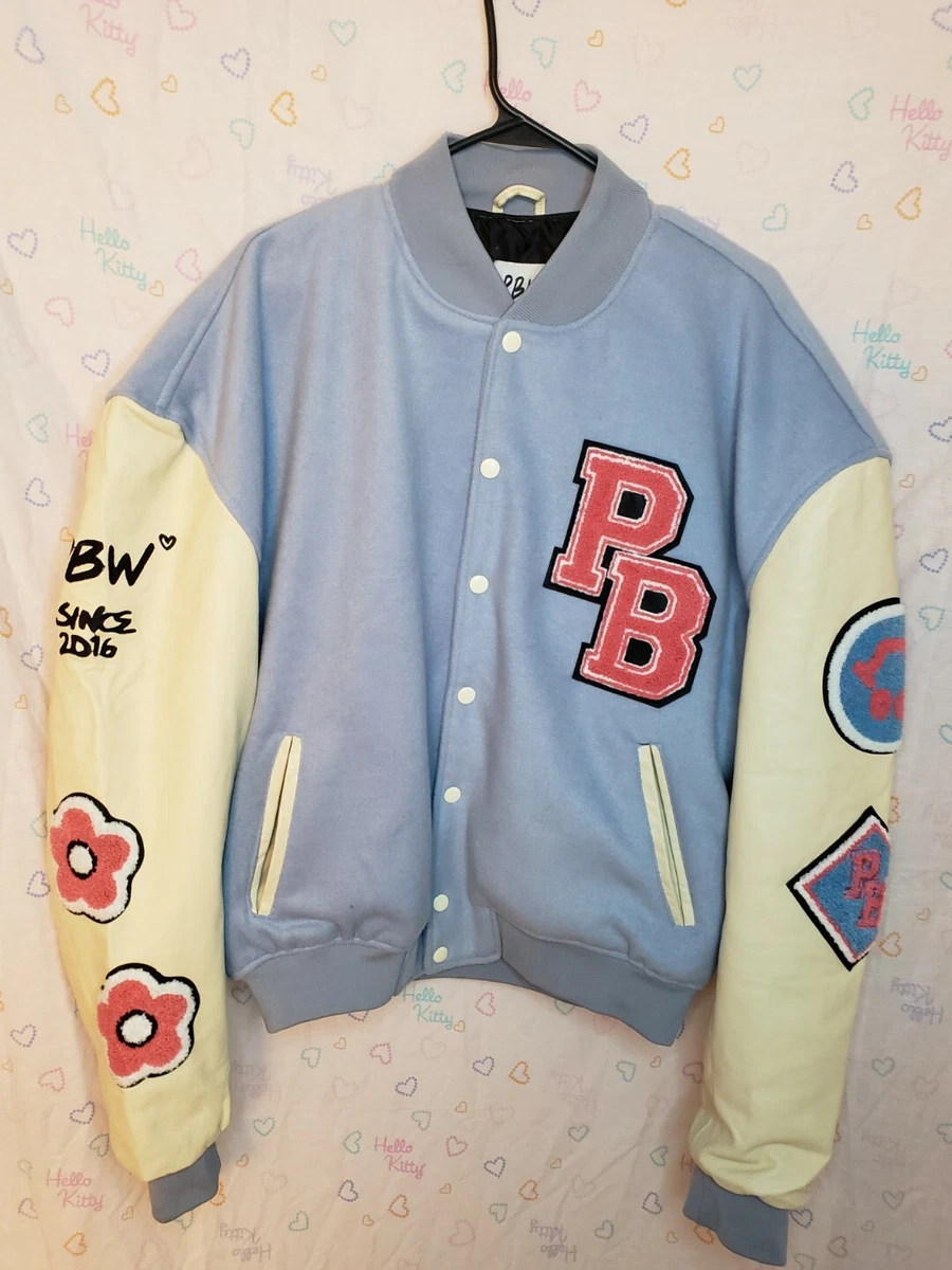 Pastel letterman best sale jacket