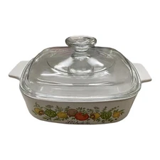 1979-1985 1182 MA CORNING WARE A-1-B L'ECHALOTE Spice Life Casserole w/ Lid 
