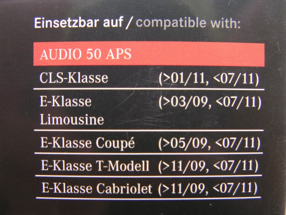 DVD NAVIGATION MERCEDES BENZ AUDIO 50 APS 2016 CLS E KLASSE 11.0 NTG 4-212 LACHS - Bild 3 von 4