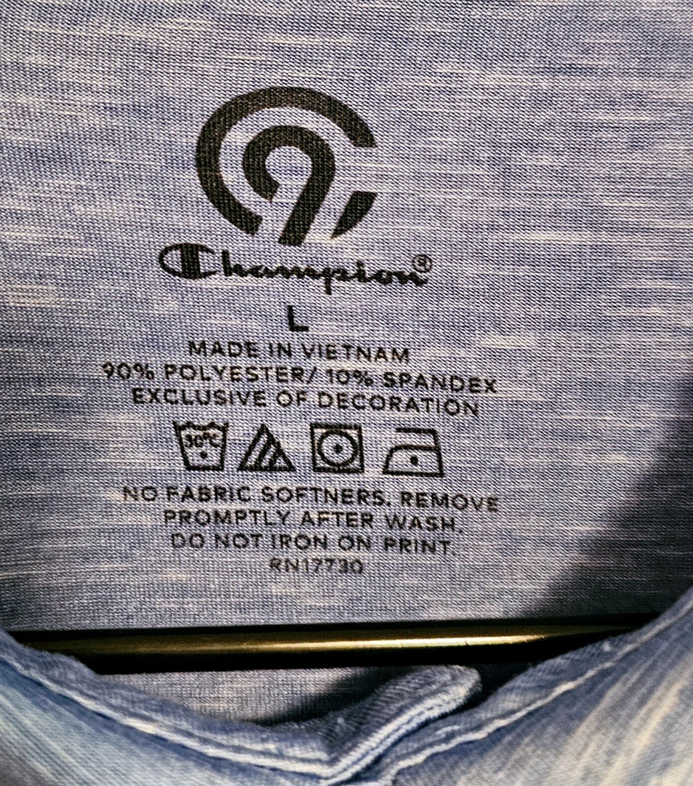 Champion Essentials Polo Shirt Men's Golf Tennis Stretch Split Hem Blue Large  thumbnail 6