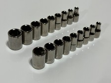  Craftsman Usa Nos 18pc Metric Sae Shallow Socket Set 14 Drive 6 Point