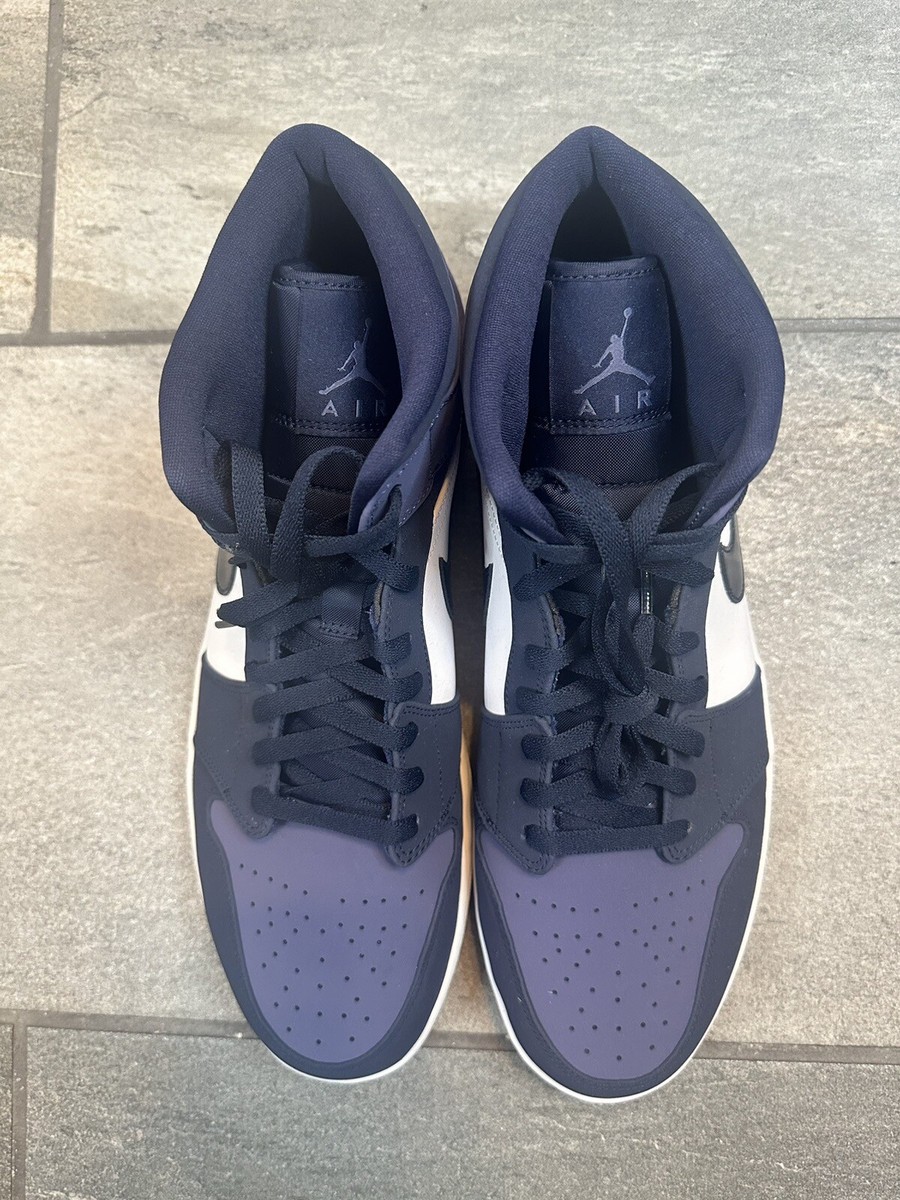 New Nike Air Jordan 1 Mid Obsidian Sanded Purple Size 15