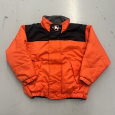 Vintage Nautica Competitions Orange Black Reversible Puffer Jacket Youth Size LG