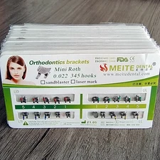 20 Packs Dental Orthodontic Metal Brackets Braces Mini Roth.022 Hooks 345 CE