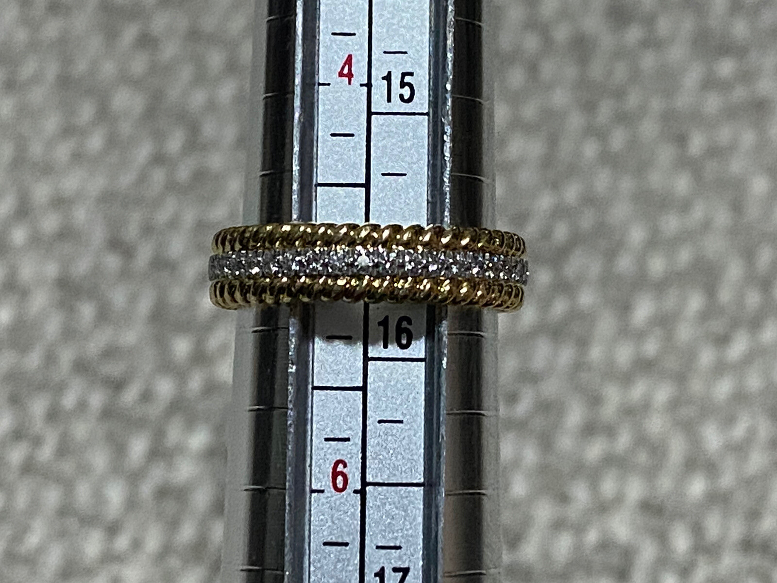 MIB 100%AUTH Tiffany & Co. Schlumberger Rope Two-row Diamond Ring US ...