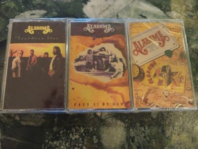 Lot Of 3 ALABAMA Cassettes SOUTHERN STAR PASS IT ON DOWN & GREATEST BRAND NEW