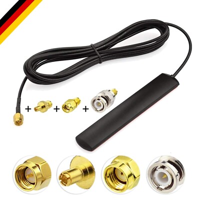 4G LTE Antenne 3dBi Glas Halterung + 3 Adapter für Router Hotspot WLAN
