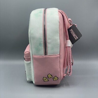 New Bioworld Sanrio Pochacco & Friends Blue & White Tie Dye Pink Bag Backpack New Bioworld Sanrio Pochacco & Friends Blue & White Tie Dye  main image 2
