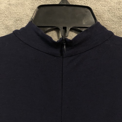 Eileen Fisher Navy Blue Petite Medium PM Jersey Knit Wide Leg Jumpsuit Pants - Picture 9 of 14