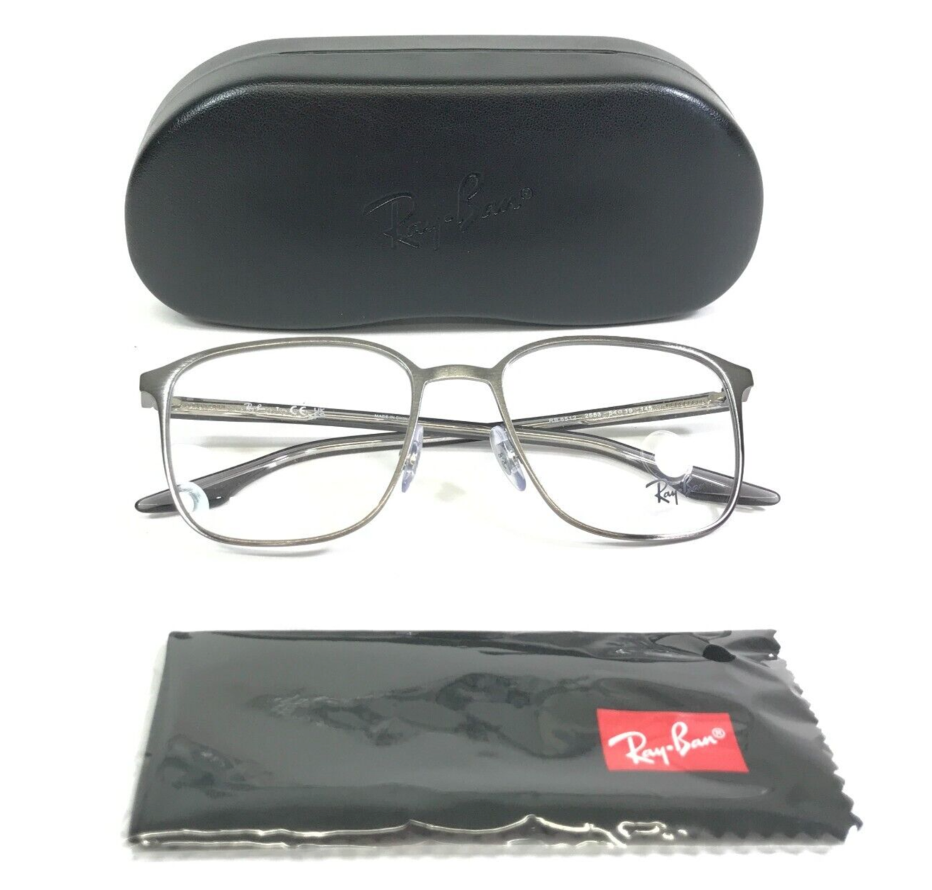 Ray-Ban Brillengestell RB6512 2553 Gunmetal Grau Silber Quadratisch 54-19-145 - Image 2
