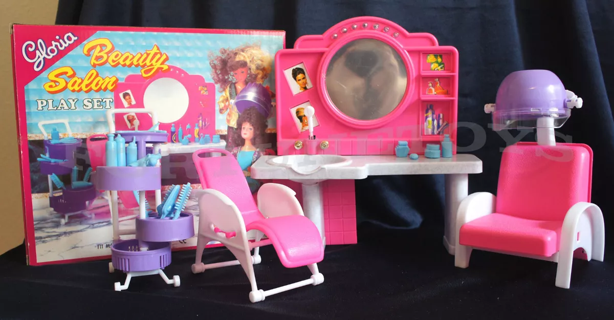 Children Play Set Furniture for Barbie, Cabeleireiro Acessórios