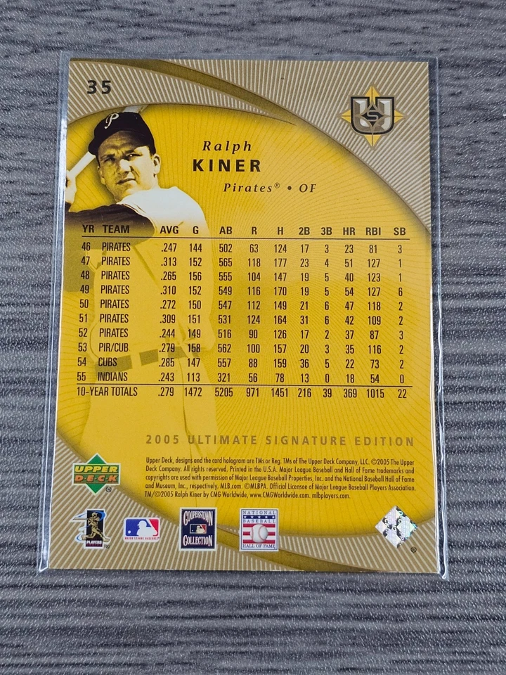2005 Ultimate Signature Edition - Ralph Kiner #35 /825 - Image 2 of 2