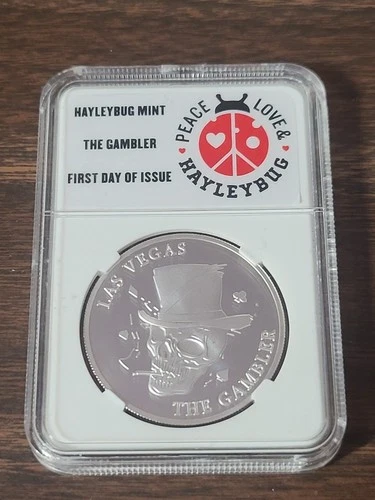 1 oz Silver Hayleybug The Gambler Las Vegas Exclusive Slabbed Ltd 50 .999 Silver