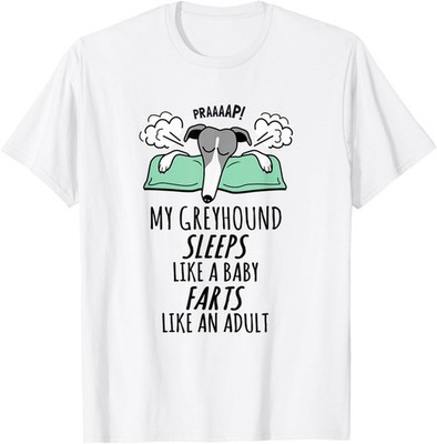 Funny Greyhound Saying - Sleeping Farting Dog Lover Gift T-Shirt