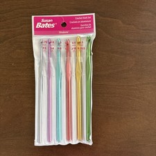 Susan Bates Silvalume Crochet Hooks F,G,H,I,J,K 3.75mm-6.5mm - 12196