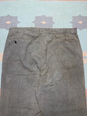 Vintage 1940s salt and pepper work pants covert cloth heavy thick