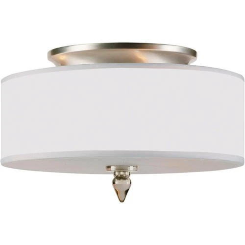 Crystorama 9503-SN Luxo 3 Light 14 inch Satin Nickel Semi Flush Ceiling Light - Picture 1 of 5