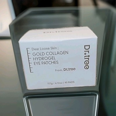 Dr Tree Dear Loose Skin Gold Collagen Hydrogel Eye Patches 4.12oz 90 Pads New!