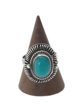 Other Brands Mexican Jewelry Turquoise Eagle Mark Ring Sv925 Size 17 Men Lyz35